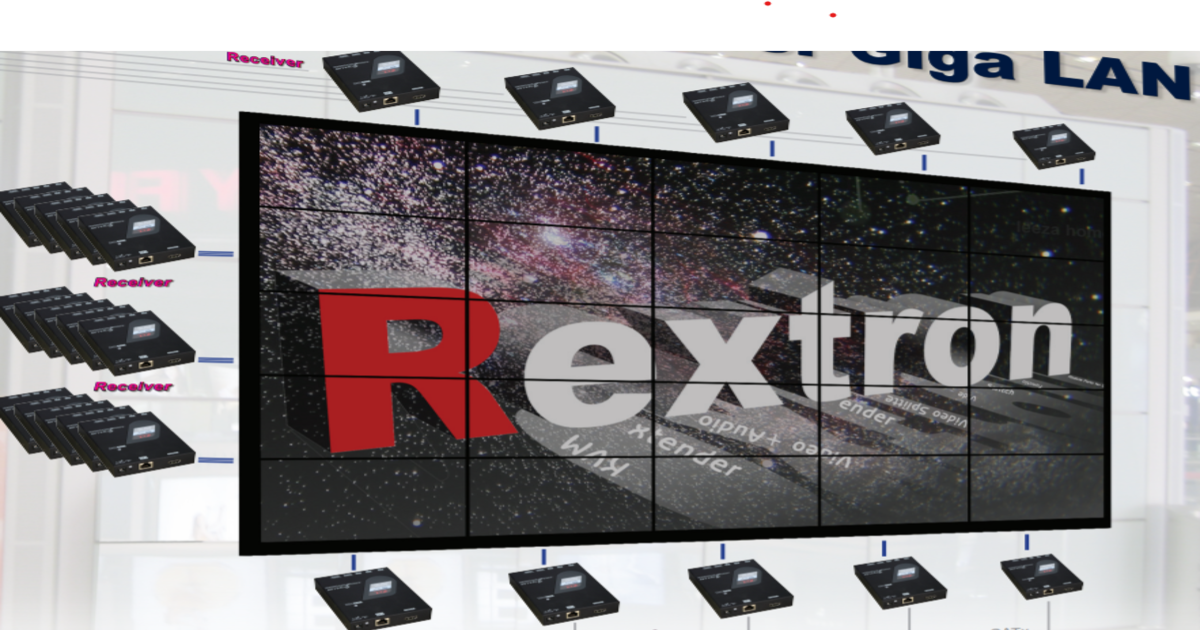 Видео-удлинители Rextron с функционалом видеостены
